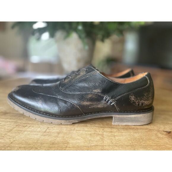 BED STU Distressed LEATHER INSIDE AND OUT Brown Men’s Workshop  Oxfords Shoes 10 - Picture 1 of 9